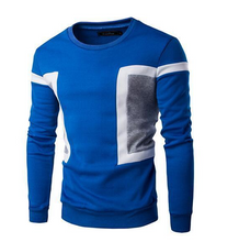 Charger l'image dans la galerie, Casual Sweatshirt O-Neck Patchwork Slim Fit Pull Over