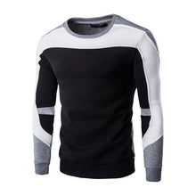 Charger l'image dans la galerie, Casual Sweatshirt O-Neck Patchwork Slim Fit Pull Over