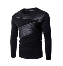 Charger l'image dans la galerie, Casual Sweatshirt O-Neck Patchwork Slim Fit Pull Over