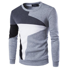 Charger l'image dans la galerie, Casual Sweatshirt O-Neck Patchwork Slim Fit Pull Over