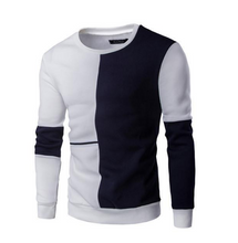 Charger l'image dans la galerie, Casual Sweatshirt O-Neck Patchwork Slim Fit Pull Over