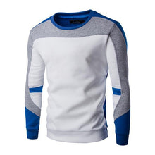 Charger l'image dans la galerie, Casual Sweatshirt O-Neck Patchwork Slim Fit Pull Over