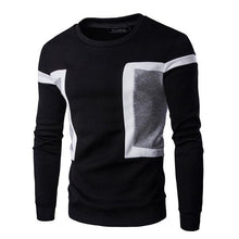Charger l'image dans la galerie, Casual Sweatshirt O-Neck Patchwork Slim Fit Pull Over