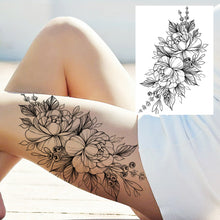 Charger l'image dans la galerie, Tatouages Temporaires Sexy de Fleurs pour Femme, résistant a l'eau
