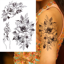 Charger l'image dans la galerie, Tatouages Temporaires Sexy de Fleurs pour Femme, résistant a l'eau