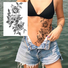 Charger l'image dans la galerie, Tatouages Temporaires Sexy de Fleurs pour Femme, résistant a l'eau