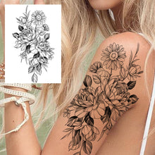 Charger l'image dans la galerie, Tatouages Temporaires Sexy de Fleurs pour Femme, résistant a l'eau