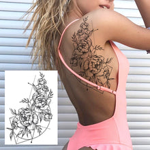 Charger l'image dans la galerie, Tatouages Temporaires Sexy de Fleurs pour Femme, résistant a l'eau
