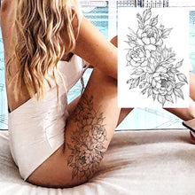 Charger l'image dans la galerie, Tatouages Temporaires Sexy de Fleurs pour Femme, résistant a l'eau