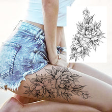 Charger l'image dans la galerie, Tatouages Temporaires Sexy de Fleurs pour Femme, résistant a l'eau