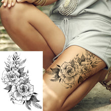 Charger l'image dans la galerie, Tatouages Temporaires Sexy de Fleurs pour Femme, résistant a l'eau