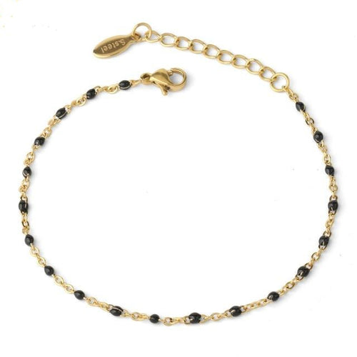 Bracelet mini perles noires