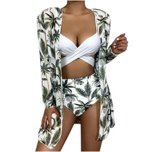 Charger l'image dans la galerie, Maillot de bain trois pièces imprimé Floral, Sexy, Bikini, Push-Up, rembourré, à volants