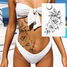 Cargar imagen en el visor de la galería, Tatouages Temporaires Sexy de Fleurs pour Femme, résistant a l&#39;eau
