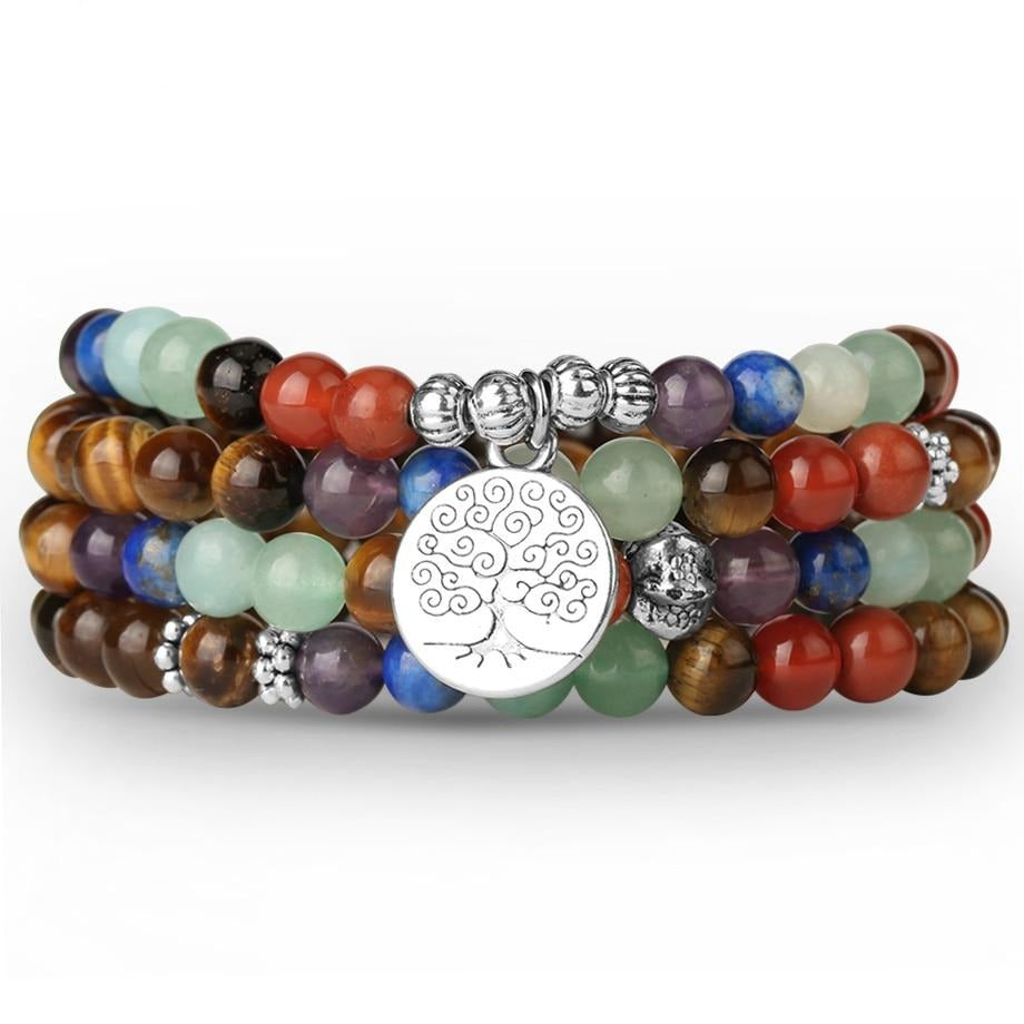 Bracelets œil de tigre des 7 chakras pour femmes, bijoux avec pierre naturelle