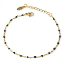 Cargar imagen en el visor de la galería, Bracelet mini perles noires
